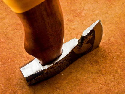 Forged Carbon Steel Viking Camping Hatchet Tomahawk Axe 15 Inch Natural Wood Handle
