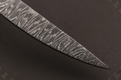 13" Custom Handmade Fire Damascus Steel Fillet Knife Damascus Fillet Knife W/Sheath