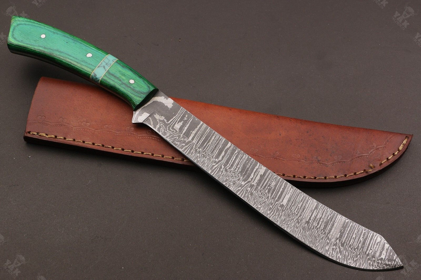 13" Handmade Damascus Steel Fillet Knife Best Fillet Knife With Leather Sheath