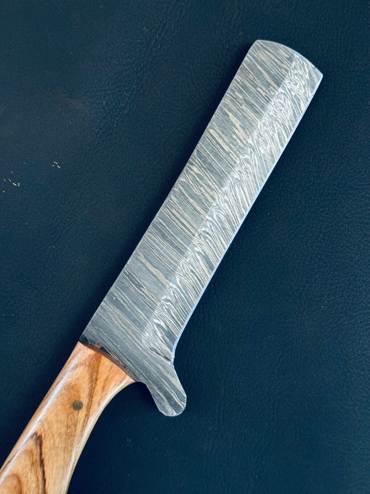 12" Cowboy Damascus Steel Bull Cutter Knife Best Bull Cutter Knife With Wood Handle