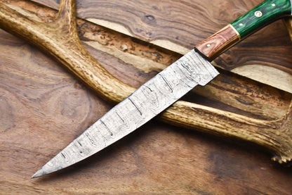 12.0" Handmade Damascus Steel Chef Knife – Full Tang Kitchen Blade