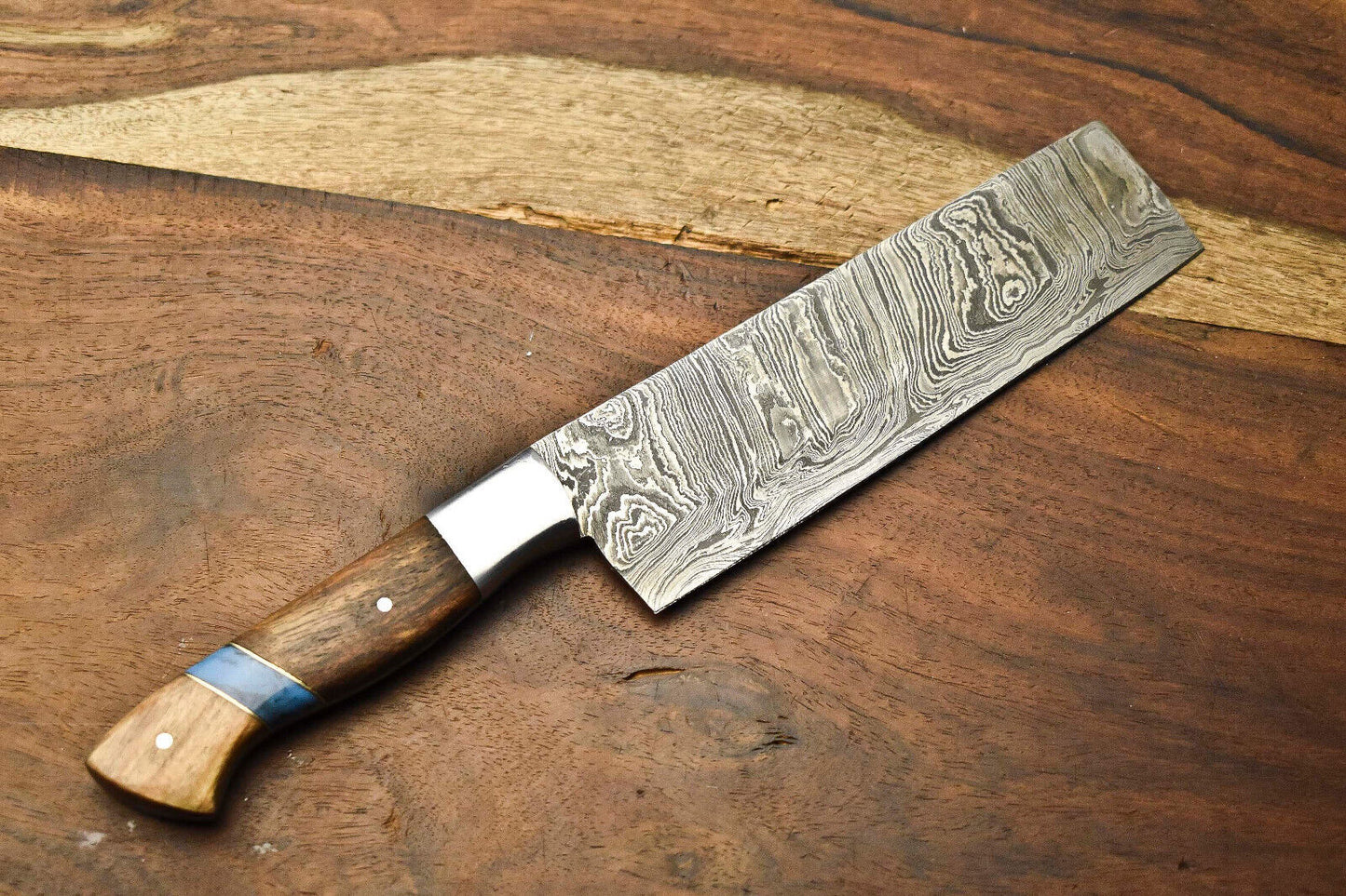 Hand Forged Handmade Damascus Steel Chef Knife – Full Tang Blade, Sport & Kitchen Use