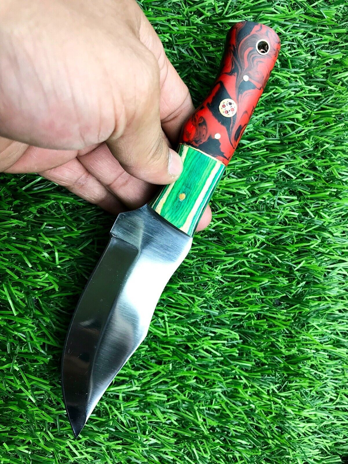 9" Forged Stainless Steel Hunting Skinner Knife with Leather Sheath