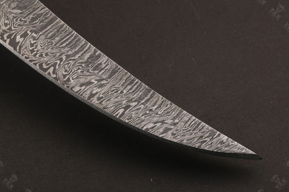 14" Custom Handmade Damascus Fillet Knife Fire Damascus Steel Fillet Knife