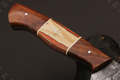 14" Custom Handmade Damascus Fillet Knife Fire Damascus Steel Fillet Knife