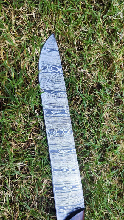 Custom Handmade Damascus Steel Kitchen Knife | Full Tang Fillet Chef Knife Gift