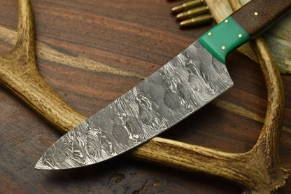Hand Made Damascus Steel Blade Chef Kitchen Full Tang Knife – Artisan Forged