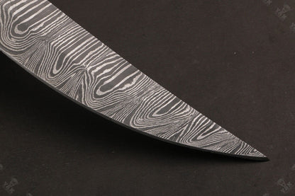 12" Handmade Twist Damascus Fillet Knife & Damascus Steel Fillet Knife With Wood Handle