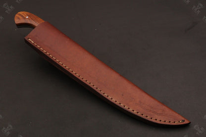 12" Handmade Twist Damascus Fillet Knife & Damascus Steel Fillet Knife With Wood Handle