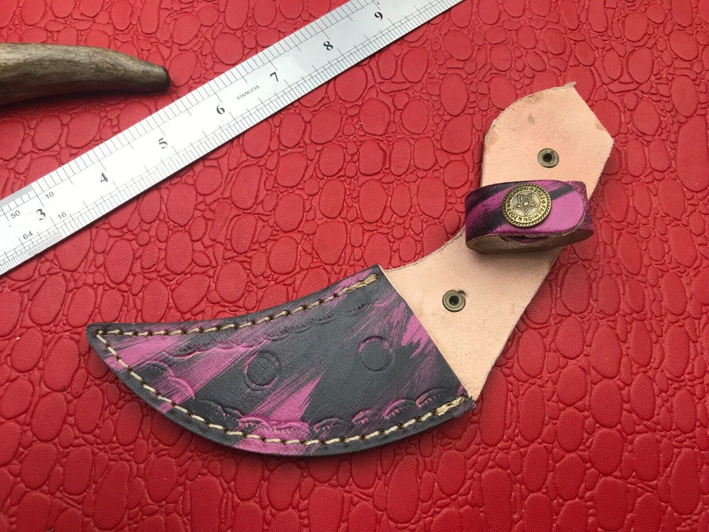 8" Handmade Best Damascus Karambit Damascus Steel Hunting Knife With Resin Handle