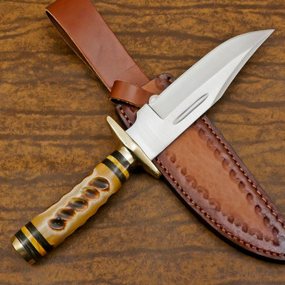 Adventure Custom Handmade D2 Steel Bowie Knife – 12-Inch Hunting & Camping Blade