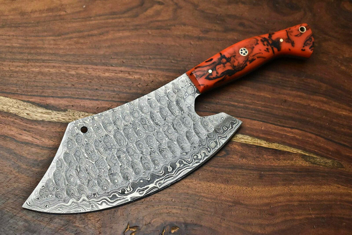 Custom Handmade Damascus Chef Chopper Knife – Full Tang Kitchen Blade