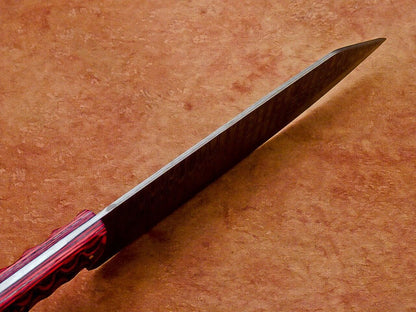 13" Professional Chef Kitchen Knife – Handmade Damascus Steel Blade with Hard Wood Handle