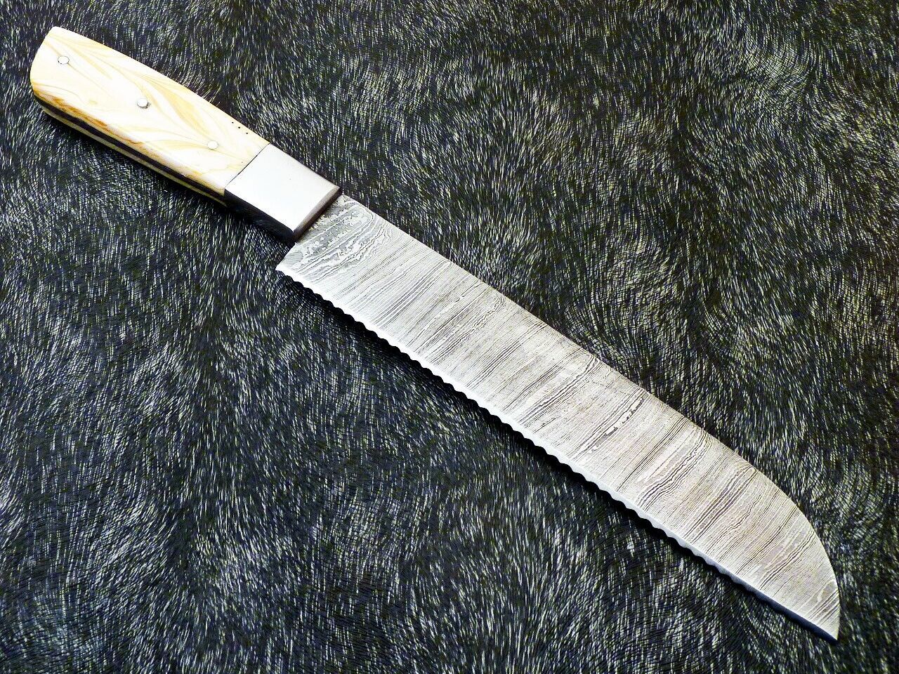 13" Custom Handmade Damascus Steel Chef Knife – Kitchen Full Tang with Resin Handle