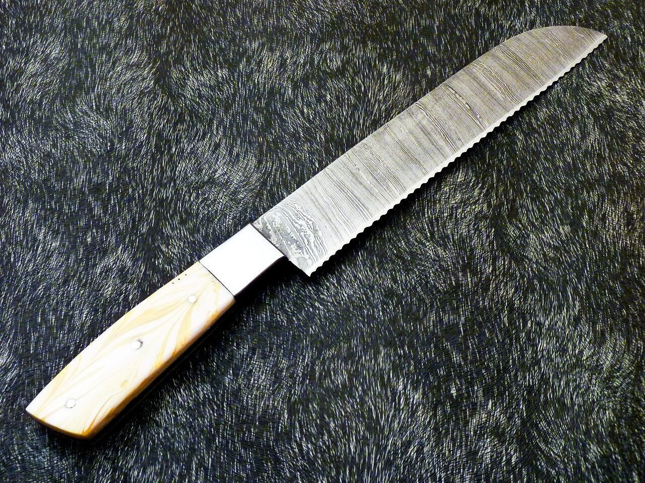 13" Custom Handmade Damascus Steel Chef Knife – Kitchen Full Tang with Resin Handle