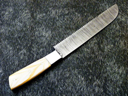 13" Custom Handmade Damascus Steel Chef Knife – Kitchen Full Tang with Resin Handle