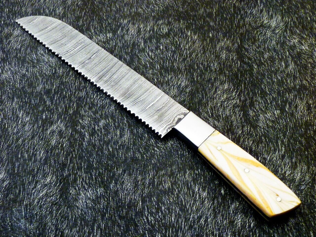13" Custom Handmade Damascus Steel Chef Knife – Kitchen Full Tang with Resin Handle