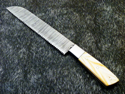 13" Custom Handmade Damascus Steel Chef Knife – Kitchen Full Tang with Resin Handle