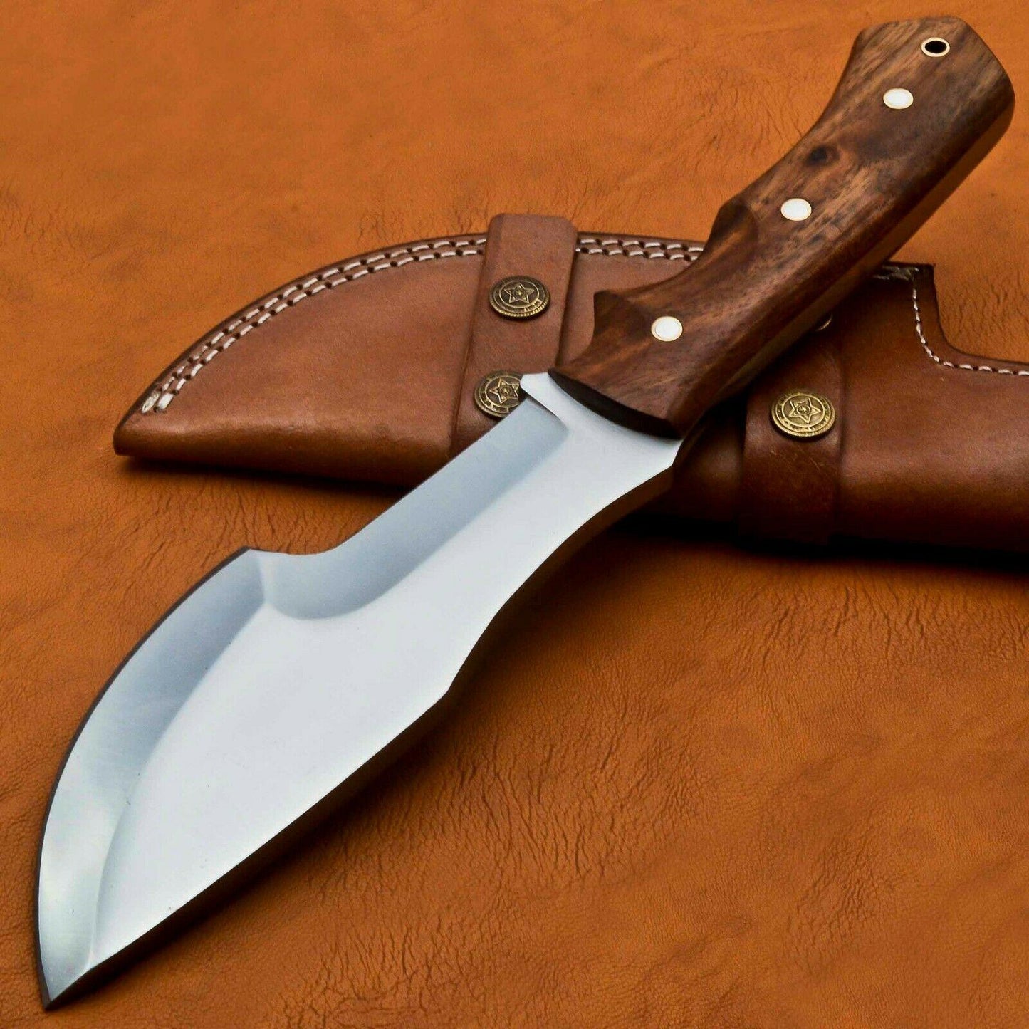 13 Inch Handmade D2 Steel Tracker Hunting Bowie Knife with Rosewood Handle