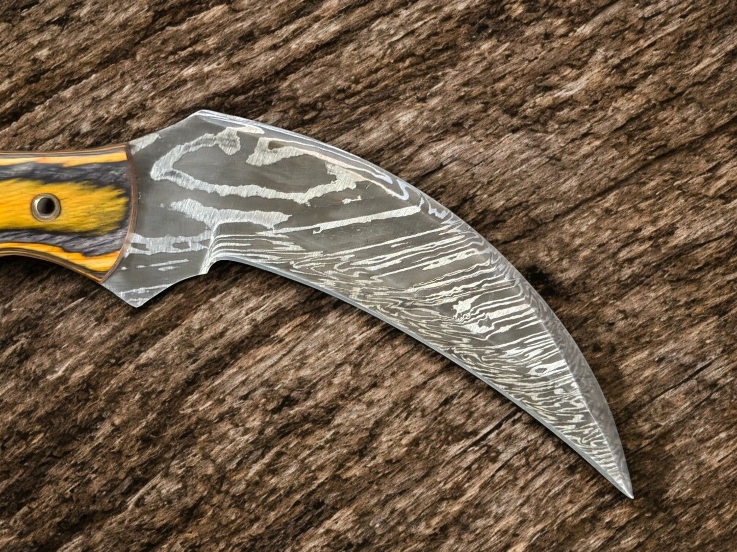 Damascus Karambit Knife Handmade Karambit Damascus Steel with Premium Pakkawood Handle
