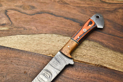 Damascus Steel Blade Chef Knife – Full Tang Sport Knife