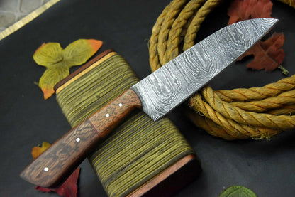 Custom 10.7" OAL Damascus Steel Chef Knife Handmade with Walnut Handle