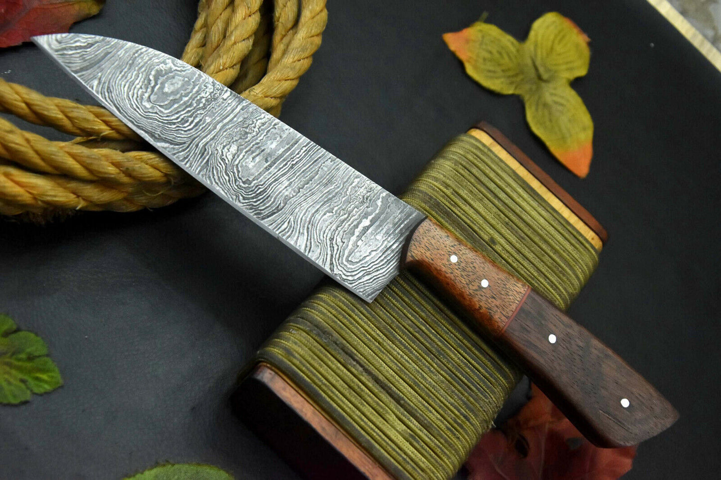 Custom 10.7" OAL Damascus Steel Chef Knife Handmade with Walnut Handle