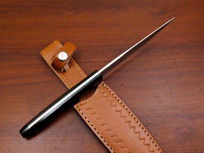Handmade 12 Inch D2 Steel Full Tang Bowie Hunting Knife – Pakka Wood Handle Outdoor Blade