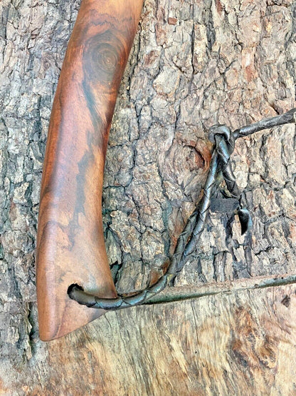Custom Forged Viking Axe – Bushcraft, Camping, and Jungle Wood Cutting with Leather Cover