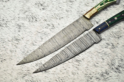 Premium Handmade Damascus Steel Chef Knife Set – 2-Piece Full Tang Collection