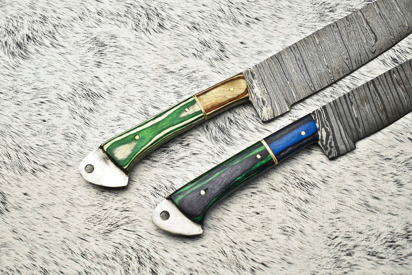 Premium Handmade Damascus Steel Chef Knife Set – 2-Piece Full Tang Collection