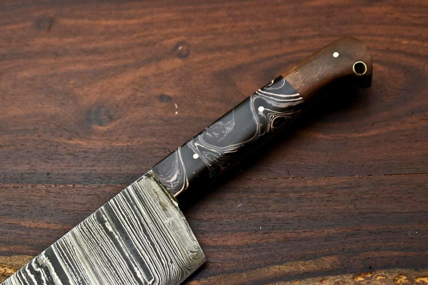 Hand Made Damascus Steel Blade Chef Kitchen Full Tang Chopper Knife | CORIAN
