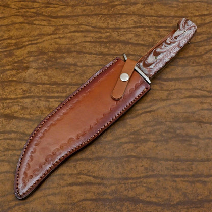 Heritage Forge Custom Forged Damascus Steel Bowie Knife with Resin Handle GB-614