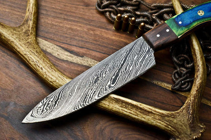 Premium Handmade Damascus Steel Chef Knife – Full Tang Kitchen Blade with Razor Sharp Edge