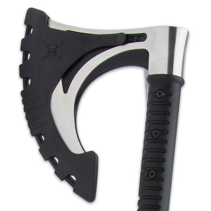 28" Viking Bearded Axe 3Cr13 Stainless Steel Blade Tactical Axe with Sheath
