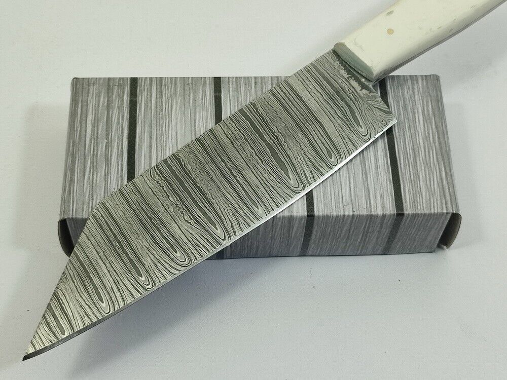 12.0" Handmade Fixed Damascus Blade Resin Kitchen Full Tang Chef Knife with Sheath