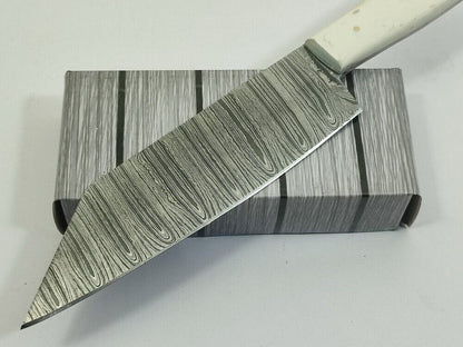 12.0" Handmade Fixed Damascus Blade Resin Kitchen Full Tang Chef Knife with Sheath