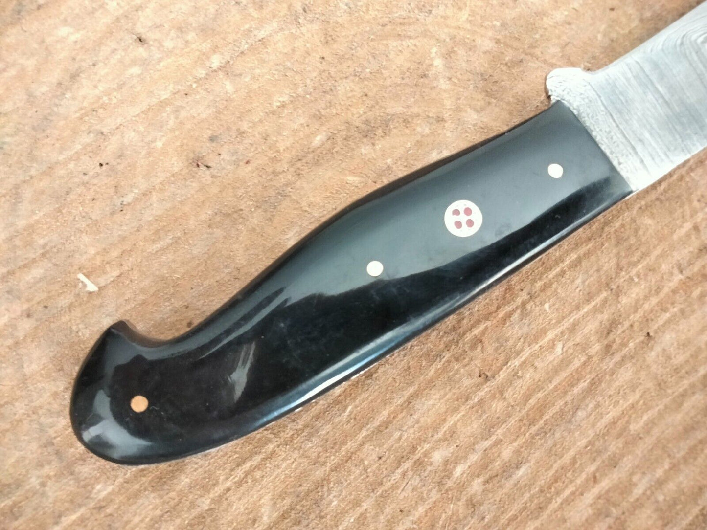 Custom Handmade Damascus Fillet Knife Resin Handle Fillet Knife with Leather Sheath