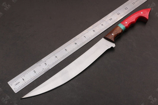 13.5" Custom Handmade D2 Steel Fillet Hunting Knife Best Fillet Knife & Custom Fillet Knife