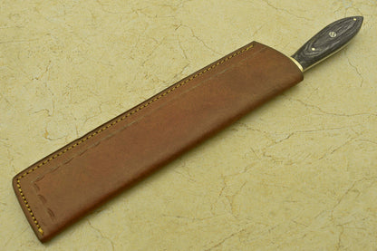 Custom Handmade Forged Damascus Steel Chef Kitchen Knife with Pakka Wood Handle – 13.25" Professional Knife