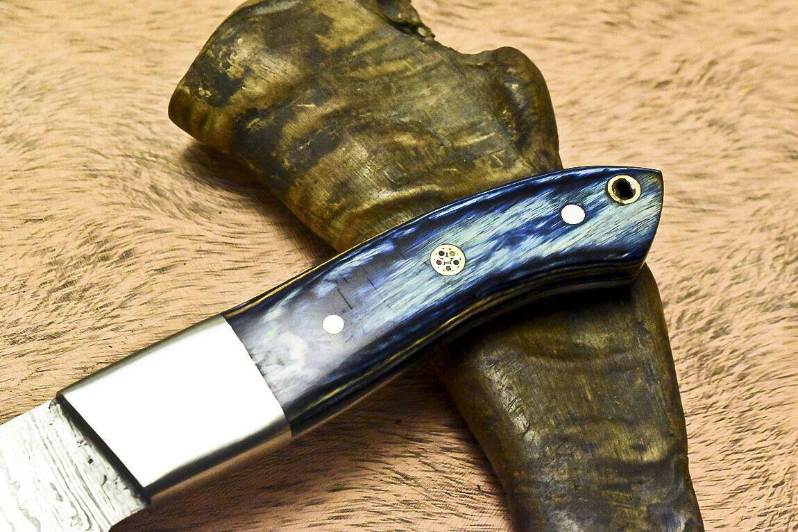 Handmade Damascus Steel Hunting Chef Knife – Hard Wood Handle, 13.4"