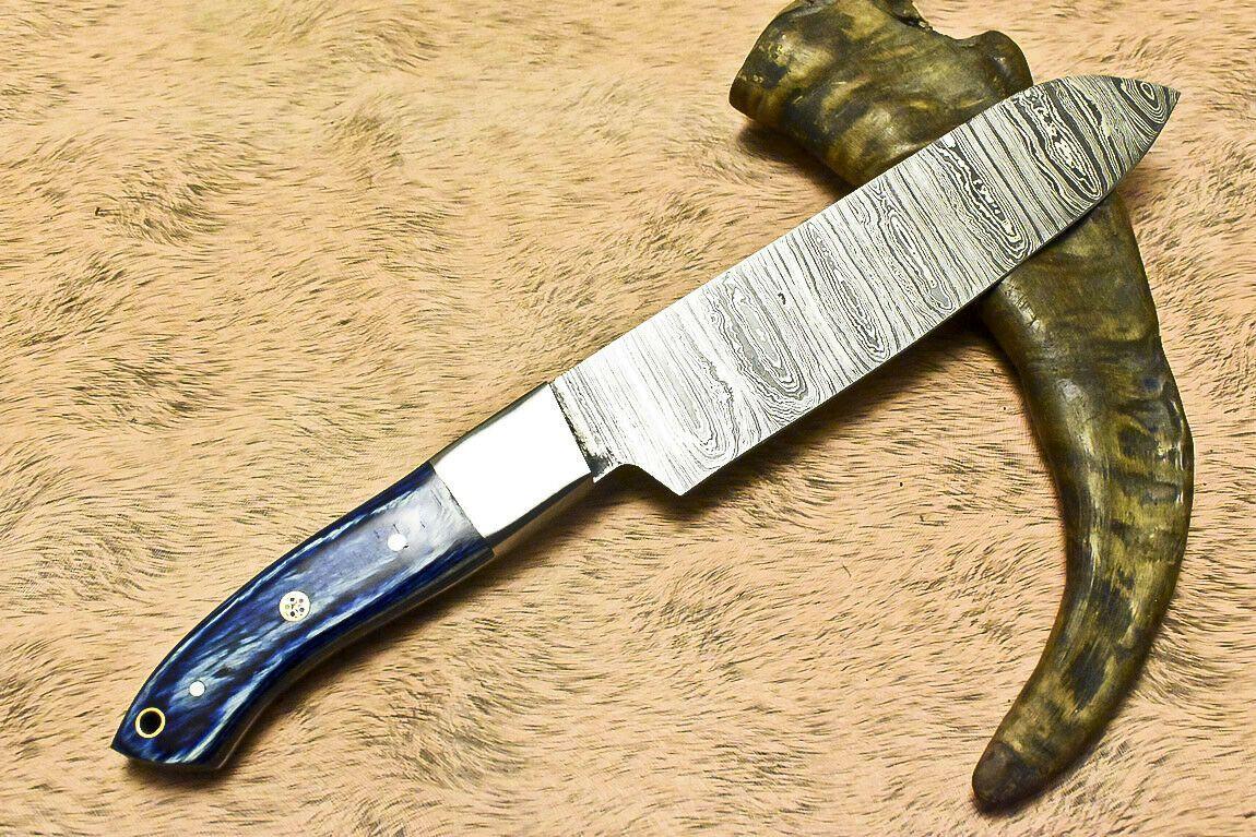 Handmade Damascus Steel Hunting Chef Knife – Hard Wood Handle, 13.4"