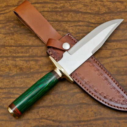 Custom Handmade D2 Steel Bowie Knife – 12-Inch Hunting & Outdoor Survival Blade