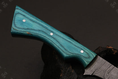 12" Custom Hand Forged Twist Damascus Fillet Knife Best Fillet Knife W/Sheath