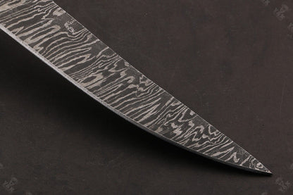 13.5" Handmade Damascus Steel Fillet Knife Damascus Fillet Knife for Fishing & Kitchen W/Sheath