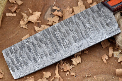 CUSTOM HANDMADE FORGED DAMASCUS STEEL KITCHEN CHEF CLEAVER KNIFE