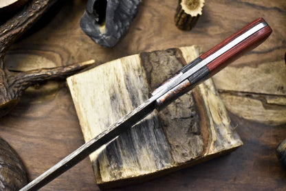 Hand Crafted Chef Knife Twist Damascus Steel with Hardwood Handle – 13 Inch