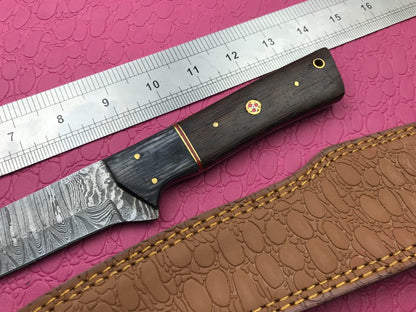 14" Handmade Damascus Fillet Knife Damascus Steel Fillet Knife W/Sheath