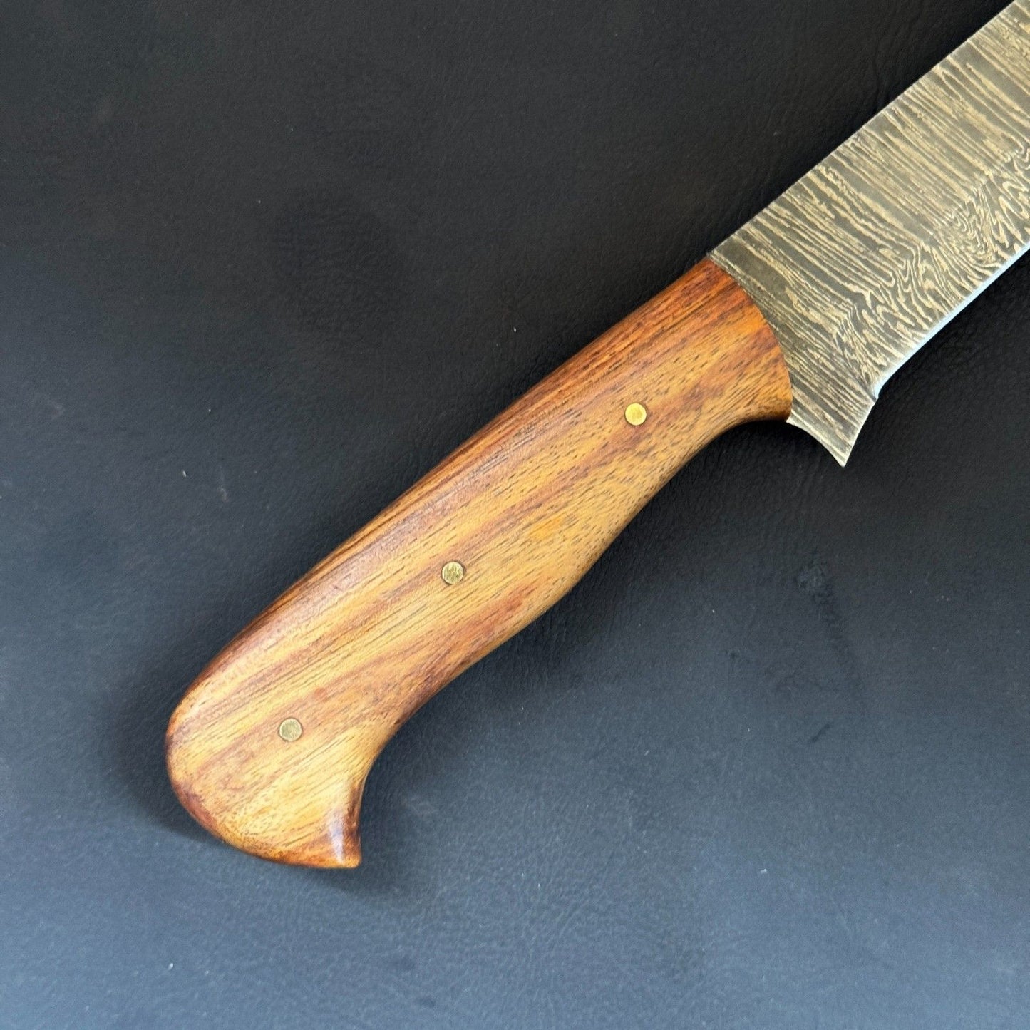 12" Damascus Steel Fillet Knife Handmade Kitchen & Fishing Knife with Wood handle
