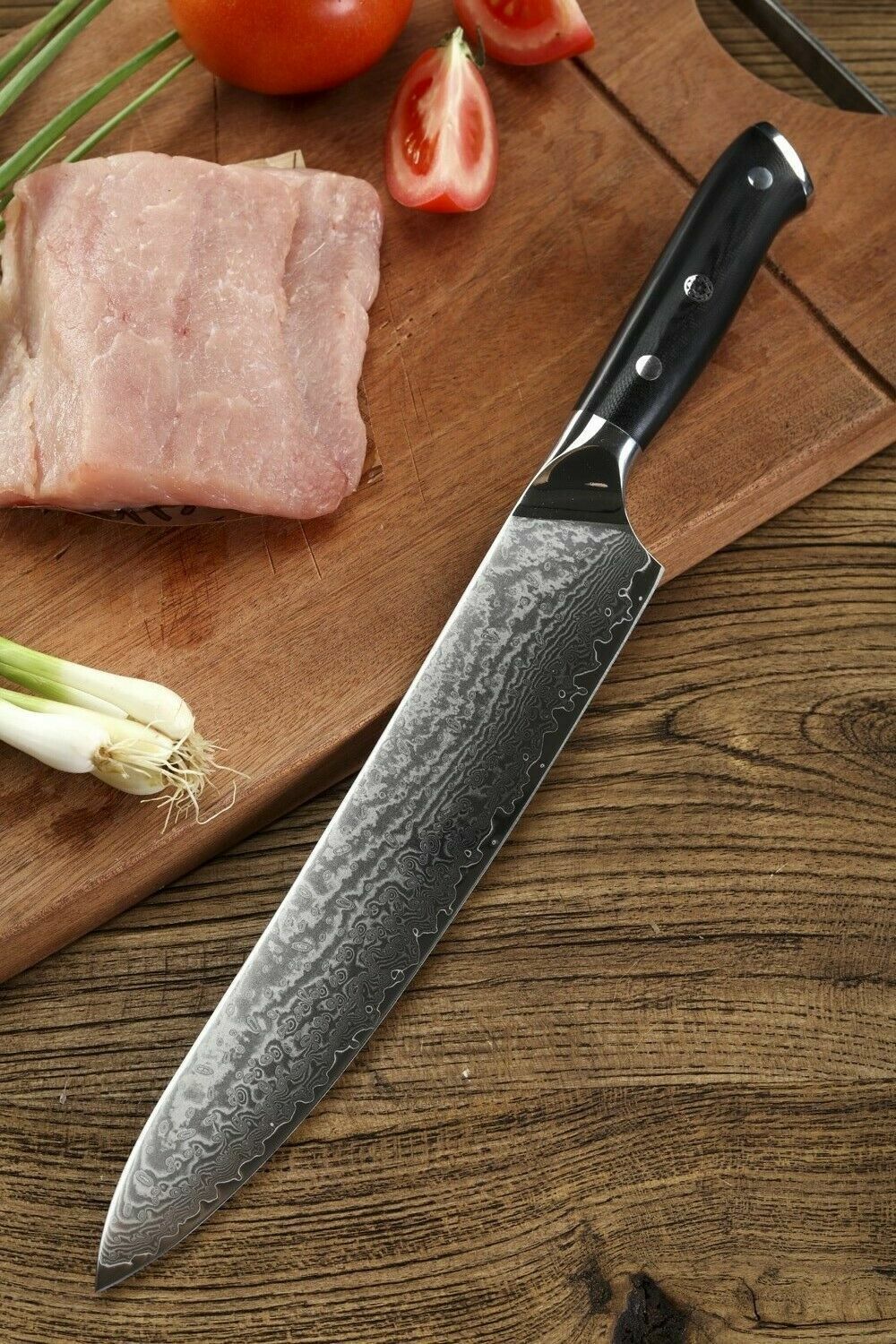 Custom Hand Forged Chef Knife Kitchen Knife Damascus Blade